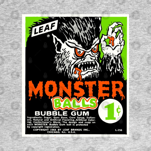 Monster Balls classic Leaf bubble gum by UnlovelyFrankenstein
